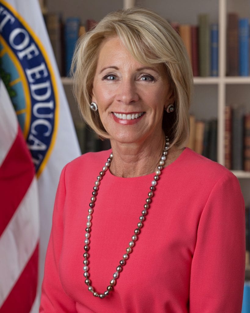 Betsy DeVos – U.S. Secretary of Education Betsy DeVos – U.S. Secretary of Education